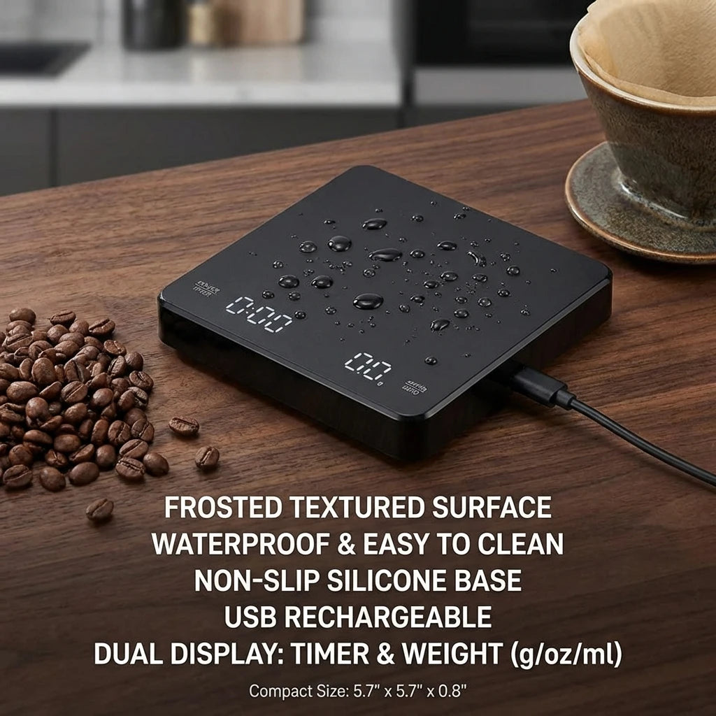 Bilancia Digitale da Cucina USB Ricaricabile con Timer
