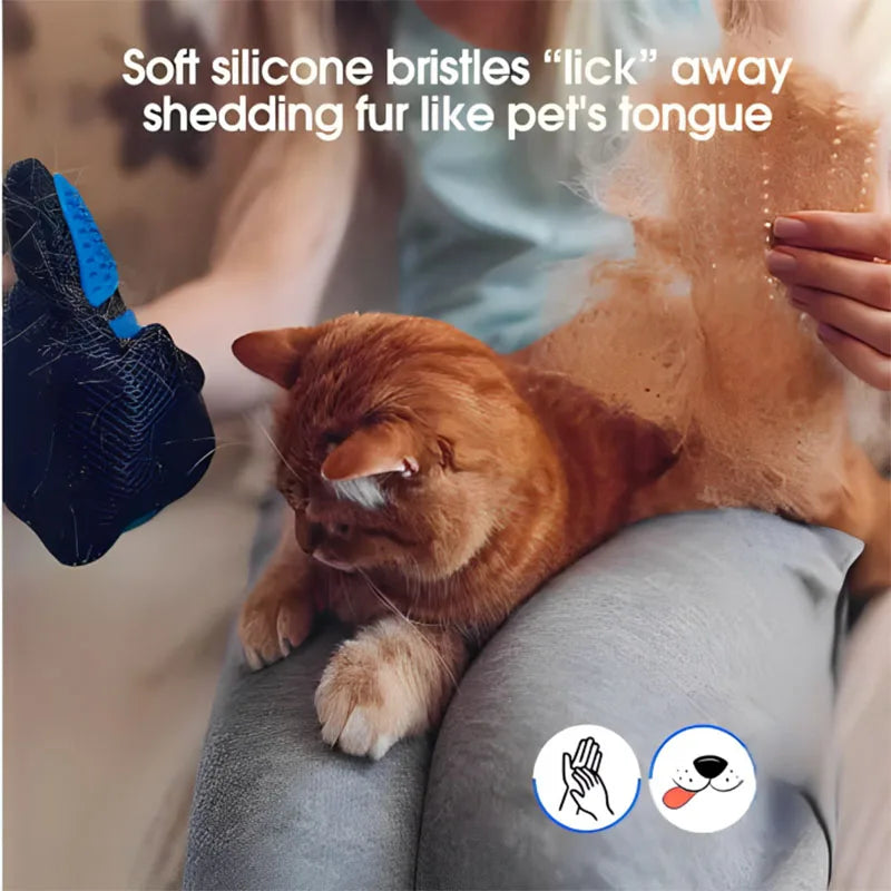 Guanto Spazzola Leva-Peli per Cani e Gatti