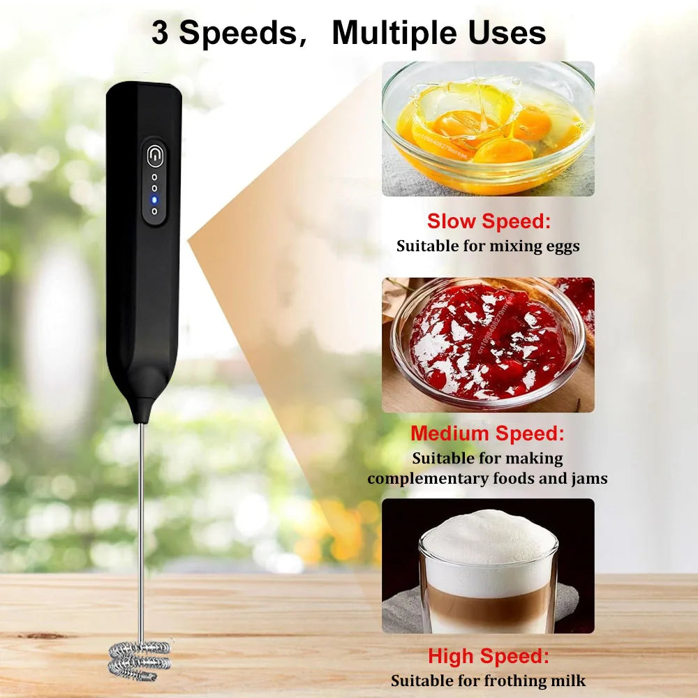 Montalatte Elettrico USB Ricaricabile Portatile