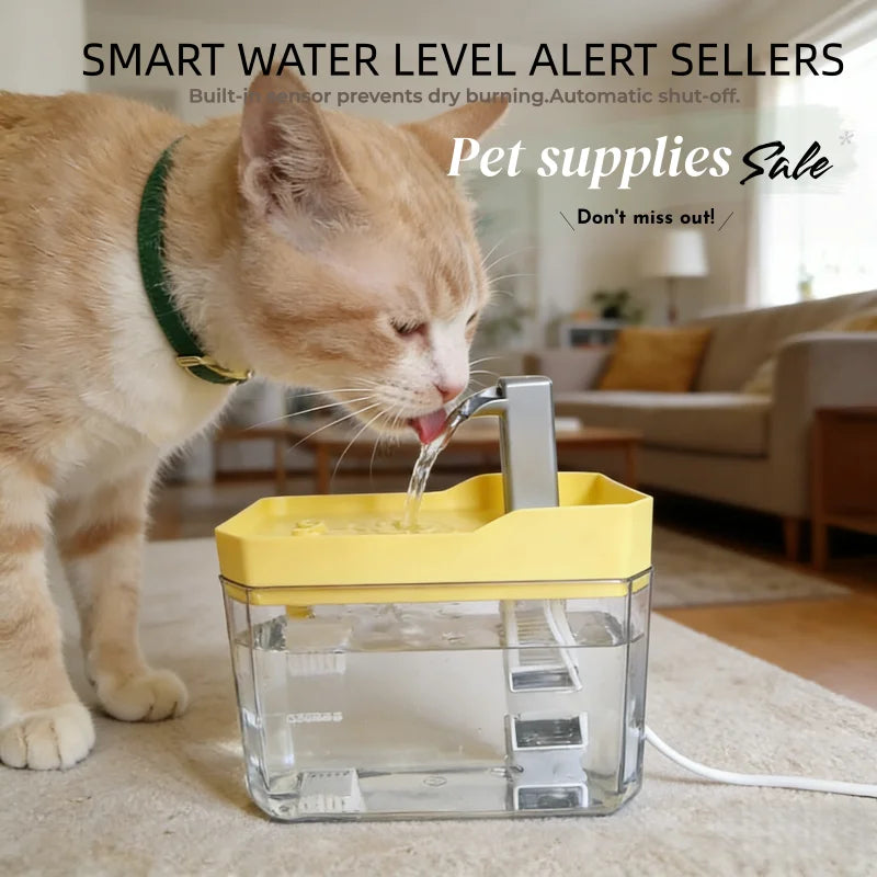 Fontanella Automatica 1,5L per Cani e Gatti con Filtro USB