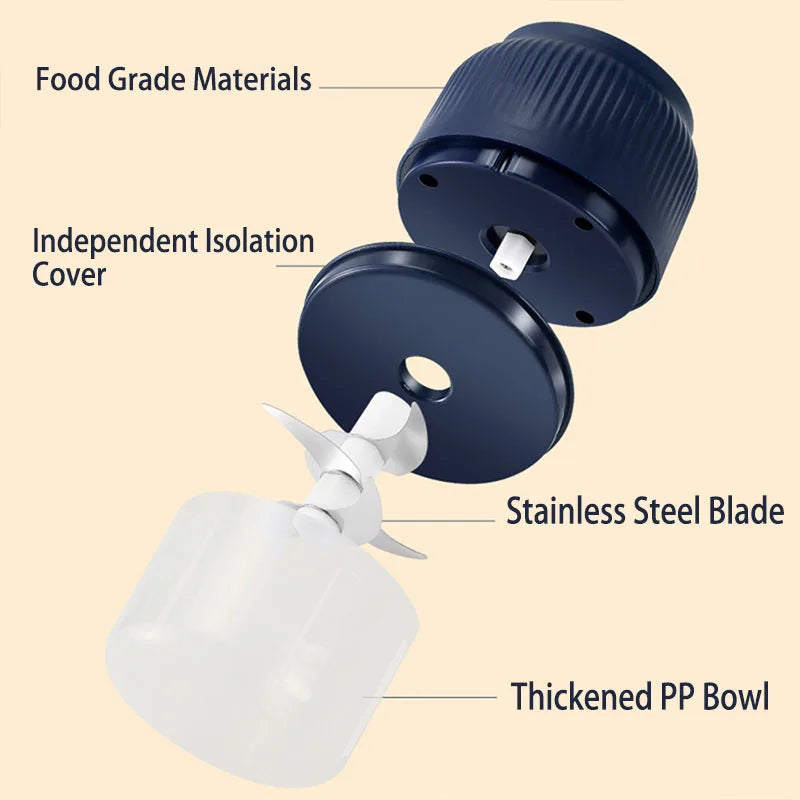 Mini Tritatutto Elettrico USB Ricaricabile 250 ml