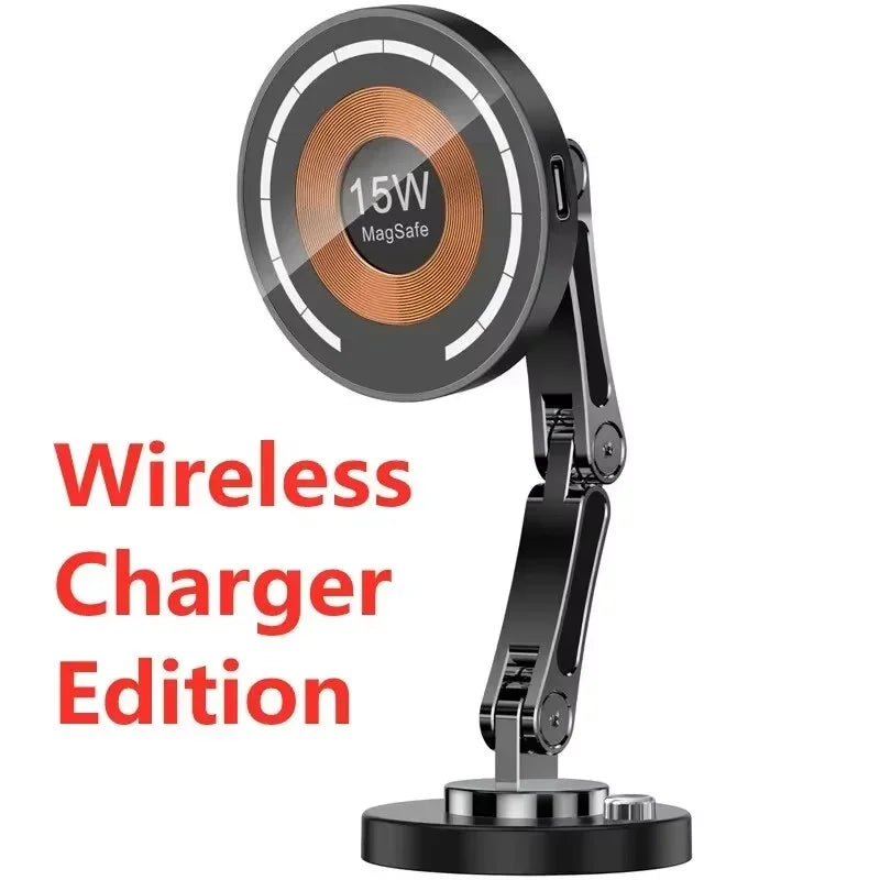 Caricatore Wireless Magnetico per Auto 15W – Supporto MagSafe con Rotazione 360°