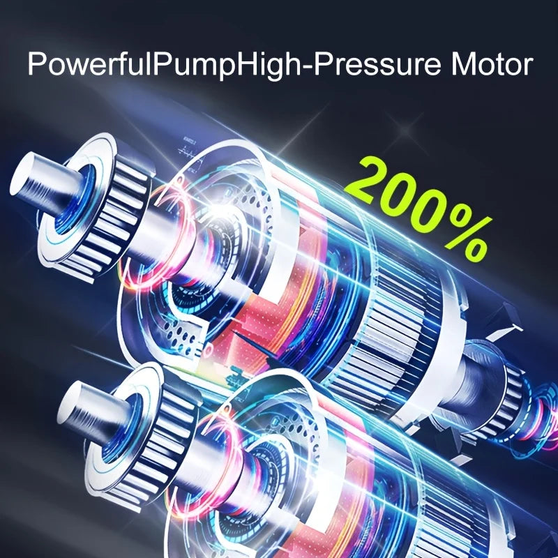 Compressore d’Aria Portatile Ricaricabile 150 PSI | Gonfiatore Digitale per Auto, Moto e Bici – Korlyo