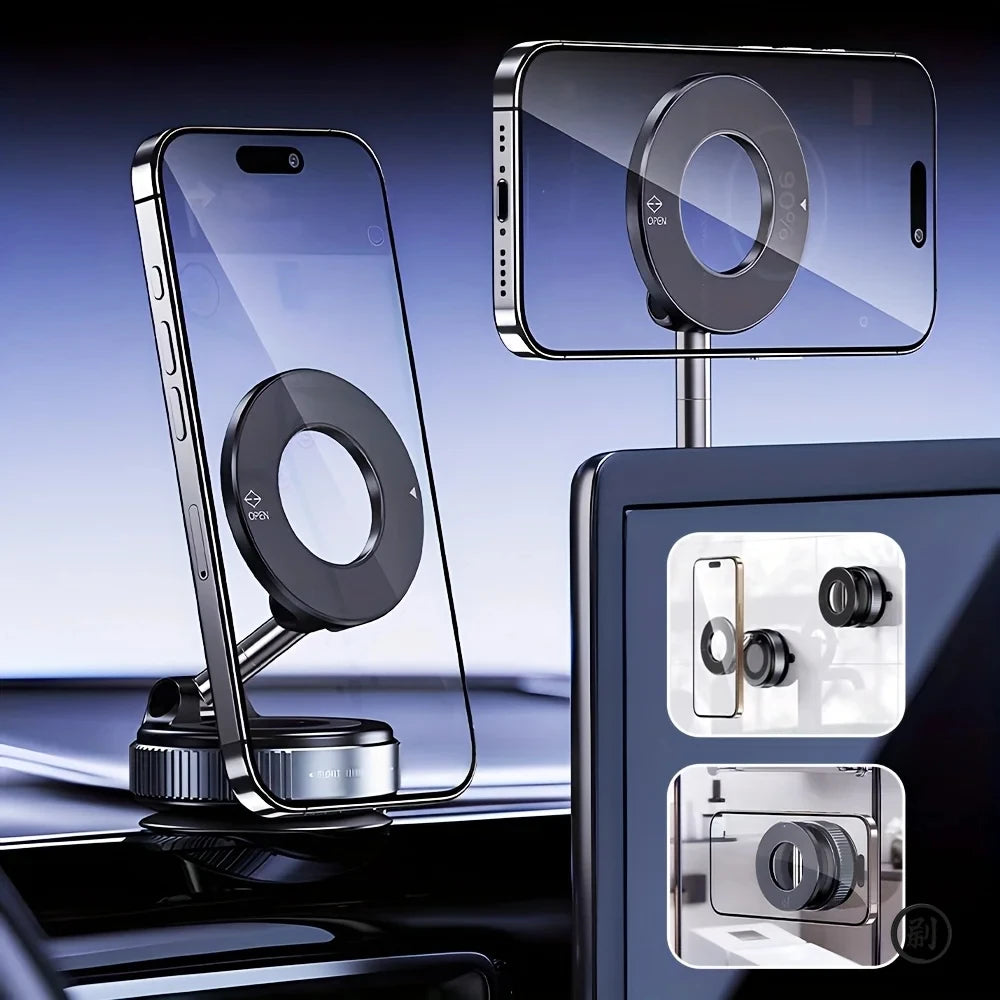 Supporto Magnetico per Smartphone da Auto 360° – Rotazione Regolabile e Fissaggio Ultra Forte