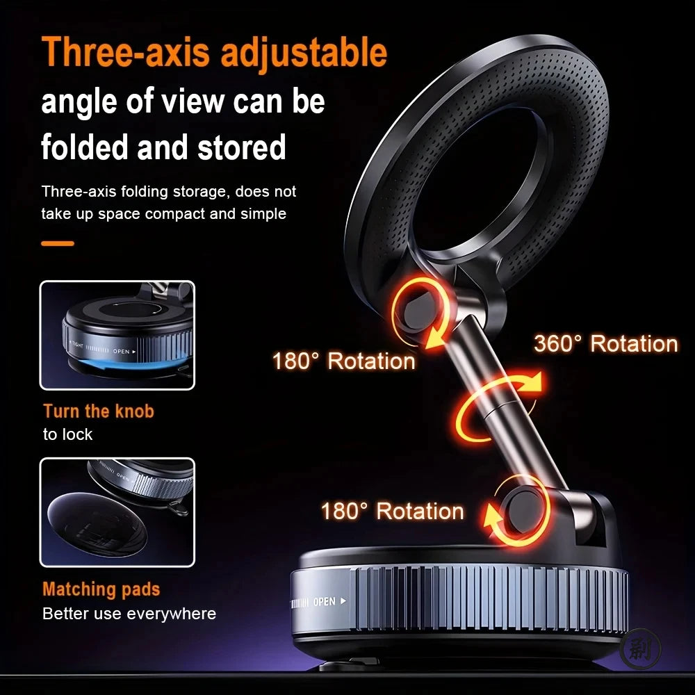 Supporto Magnetico per Smartphone da Auto 360° – Rotazione Regolabile e Fissaggio Ultra Forte