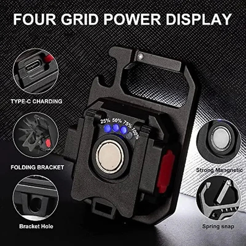 Mini Torcia LED Magnetica USB Ricaricabile – 7 Modalità | Korlyo