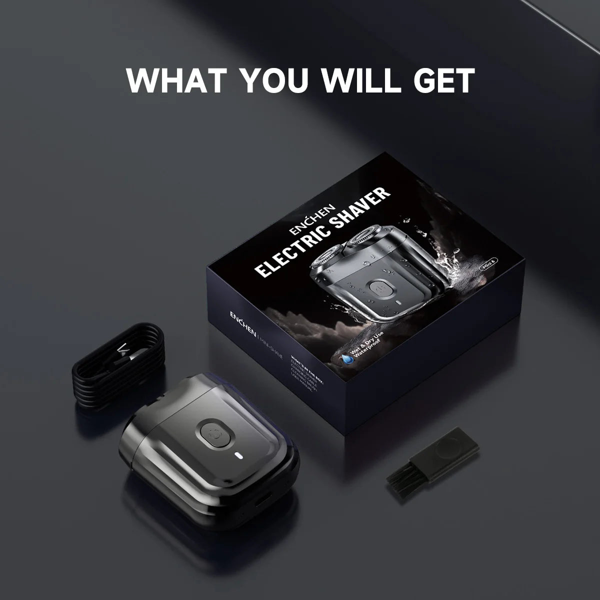 ENCHEN Mini 6 Rasoio Elettrico Portatile USB-C Impermeabile – Ricaricabile da Viaggio