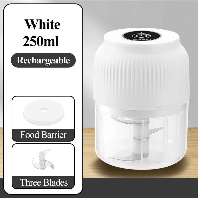 Mini Tritatutto Elettrico USB Ricaricabile 250 ml